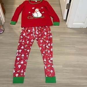 Women’s Size Small Snowman Christmas Pajamas Set